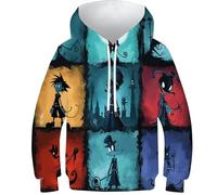 LYJSMDAAA Kingdom Hearts Unisex Boys Hoodies 3D Kids Funny Printed Pullover Hooded Sweatshirt Pockets for 6-15 Years