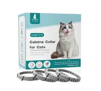 LYJVHO Calming Collar for Cats 4 Pack, Pheromone Stress Relief Collar for Indoor Cats, 15-Inch Adjustable Breakaway Design, 120-Day Support for Travel, Vet Visits, Moving, Fireworks Grey