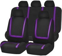 LYJXD Car Seat Covers for Seat Ibiza IV Sportcoupe (6J1,6P5) 2008-2016, Full Surround Seat Cover Breathable Seat Protector Non-Slip Comfortable Seat Cushion Accessories,Black+Purple