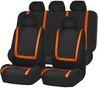 LYJXD Car Seat Covers for Seat Ibiza IV Sportcoupe (6J1,6P5) 2008-2016, Full Surround Seat Cover Breathable Seat Protector Non-Slip Comfortable Seat Cushion Accessories,Black+orange