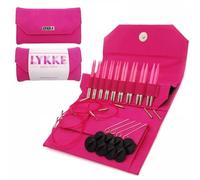 Lykke BL-35IC-SET-FSC Blush Fuschia Interchangeable Circular Birchwood Knitting Needle Set - 3.5"