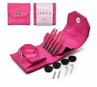 Lykke BL-35IC-SET-FSC Blush Fuschia Interchangeable Circular Birchwood Knitting Needle Set - 3.5"