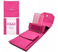 Lykke Blush 6 inch Crochet Hook Set in Fuchsia Fabric Case