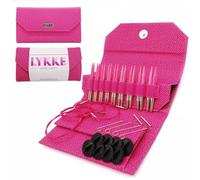 Lykke Blush Interchangeable Circular Birchwood Knitting Needle Set 3.5in Tips - Blush Basketweave