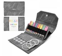 Lykke Interchangeable Circular Needle Set 5in Tips Colour Grey - Denim Effect