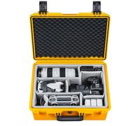 Lykus PVC1 Waterproof Hard Camera Case with Padded Dividers for Cameras, Lenses, Dual DJI Mavic/Air/Mini/Flip drones
