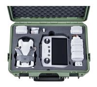 Lykus Titan MM410 Waterproof Hard Case (Green) for DJI Mini 4 Pro/Mini 3/ Pro and DJI RC 2/ RC/RC-N2, Support 7 Batteries and RC Lanyard [CASE ONLY] Black