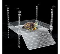 LYL LEYOULAND Hanging Turtle Basking Platform, Aquatic Reptile Ramp Dock, Turtle Terrace, Turtle Tank Accessories (Large)