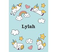 Lylah: Unicorn Notebook Personal Name Wide Lined Rule Paper | Notebook The Notebook For Writing Journal or Diary Women & Girls Gift for Birthday, For Student | 162 Pages Size 8.5x11inch