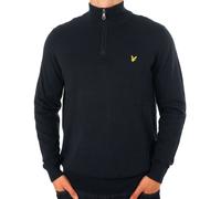 Lyle & Scott Mid Knits Cotton Merino Quarter Zip Jumper Z271 Dark Navy, L