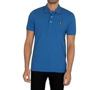 Organic Cotton Plain Polo Shirt Spring Blue S