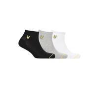 Lyle and Scott Mens Ankle Socks Stretch Cotton Smooth Lightweight Socks 3X Pack