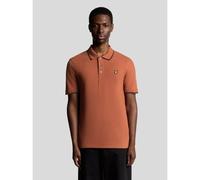 Lyle and Scott Mens Brick Dark Navy Tipped Polo Shirt