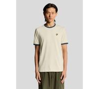 Lyle and Scott Mens Drop Cloth Sargasso Sea Ringer T-Shirt