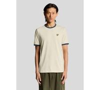 Lyle and Scott Mens Drop Cloth Sargasso Sea Ringer T-Shirt