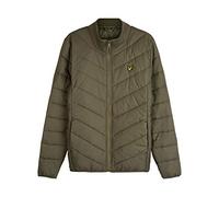 Lyle & Scott Puffer Mens Khaki Coat - Green - Size Small