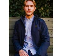 Lyle and Scott Men's Zip Through Cotton Wind Resistant Long Sleeve Hooded Rain Anorak S Black