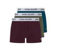 Lyle & Scott 3-Pack Barclay Boxer Briefs, Blue/Burgundy/Green - M