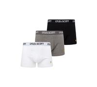 Lyle & Scott 3 Pack Barclay Men's Trunks - Black/Grey/White