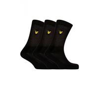 Lyle & Scott 3-Pack Hamilton Sports Socks, Black - One Size