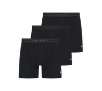 Lyle & Scott 3 Pack Lewis Men's Button Fly Boxer Briefs - Black Multi