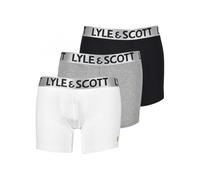 Lyle & Scott 3-Pack Satin Waistband Boxer Briefs, Black/White/Grey - XX-Large