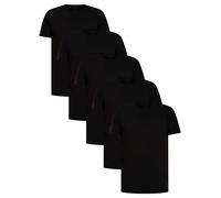 Lyle & Scott Men's 5 Pack Basic Lounge T-Shirt, Black