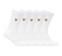 Lyle & Scott 5-Pack Camdyn Sports Socks, White, One Size
