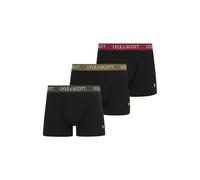 Lyle & Scott Barclay 3 Pack Underwear Black Multi Waistbands size M | Underwear Outlet | Men | Black M
