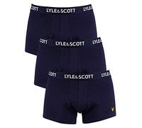 Lyle & Scott Barclay 3 Pack Mens Trunks - Navy Cotton - Size Small