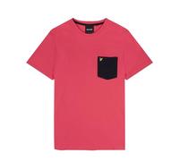 Lyle & Scott Basic Men's T-Shirt with Contrast Chest Pocket, X178 Pink/Dark Navy, L
