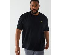 Lyle & Scott Big Tall Plain T-Shirt, Black, Size 2Xl, Men Black