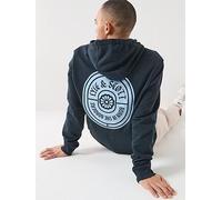 Lyle & Scott Borders Label Graphic Hoodie, Navy, Size M, Men Navy