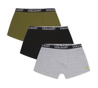 Lyle & Scott Boys 3 Pack of Core Trunks in Multicolour Polycotton - Size 6-8Y