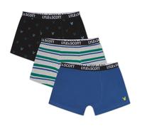 Lyle & Scott Boys 3 Pack of Mixed Trunks in Multicolour Polycotton - Size 10-12Y
