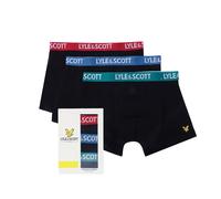 Lyle & Scott Boys Boy's And Markus 3 Pack Boxer Shorts in Black Cotton - Size UK 8-10 (Womens)