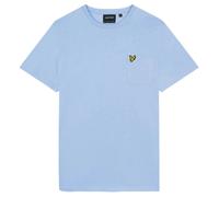 Lyle & Scott Branded Chest Logo Pocket T Shirt - Light Blue - M