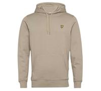 Lyle & Scott Branded Khaki Smoke Beige Pull-over Hoodie - S