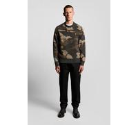 Lyle & Scott Brushed Camouflage Crew Neck Jumper Black Steel size M | Sweaters Outlet | Men | Black M