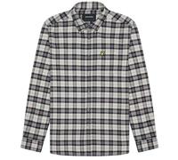 Lyle & Scott Check Flannel Long Sleeve Shirt - Navy Blue - XL
