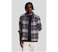 Lyle & Scott Check Flannel Overshirt Dark Navy/ Chalk size M | Light Jackets Outlet | Men | Blue M