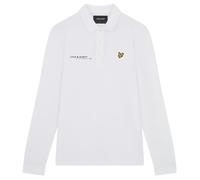 Lyle & Scott Co-ordinate Print Logo Long Sleeved Polo Shirt - White - L