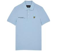 Lyle & Scott Co-ordinate Print Logo Short Sleeved Polo Shirt - Light Blue - S