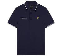 Lyle & Scott Co-ordinate Print Logo Short Sleeved Polo Shirt - Navy Blue - S