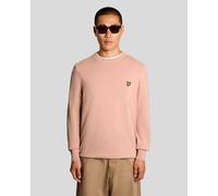 Lyle & Scott Cotton Crew Neck Mens Jumper - Y120 Pink Grapefruit - Y120 Pink Grapefruit - M