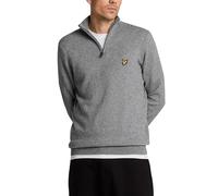 Lyle & Scott Mid Knits Cotton Merino Quarter Zip Jumper T28 Mid Grey Marl, S