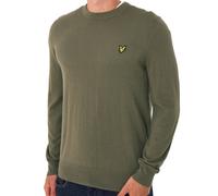Lyle & Scott Cotton Merino Crew Jumper Khaki Ash