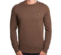 Lyle & Scott Cotton Merino Crew Jumper Sepia Brown