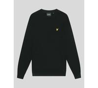 Lyle & Scott Cotton Merino Crew Neck Jumper - Jet Black