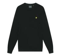 Lyle & Scott Cotton Merino Crew Neck Jumper Jet Black